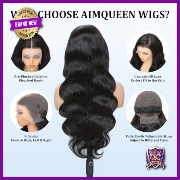 13x6 HD Lace Front Human Hair Wig 30 Inch Body Wave 200  display picture 1